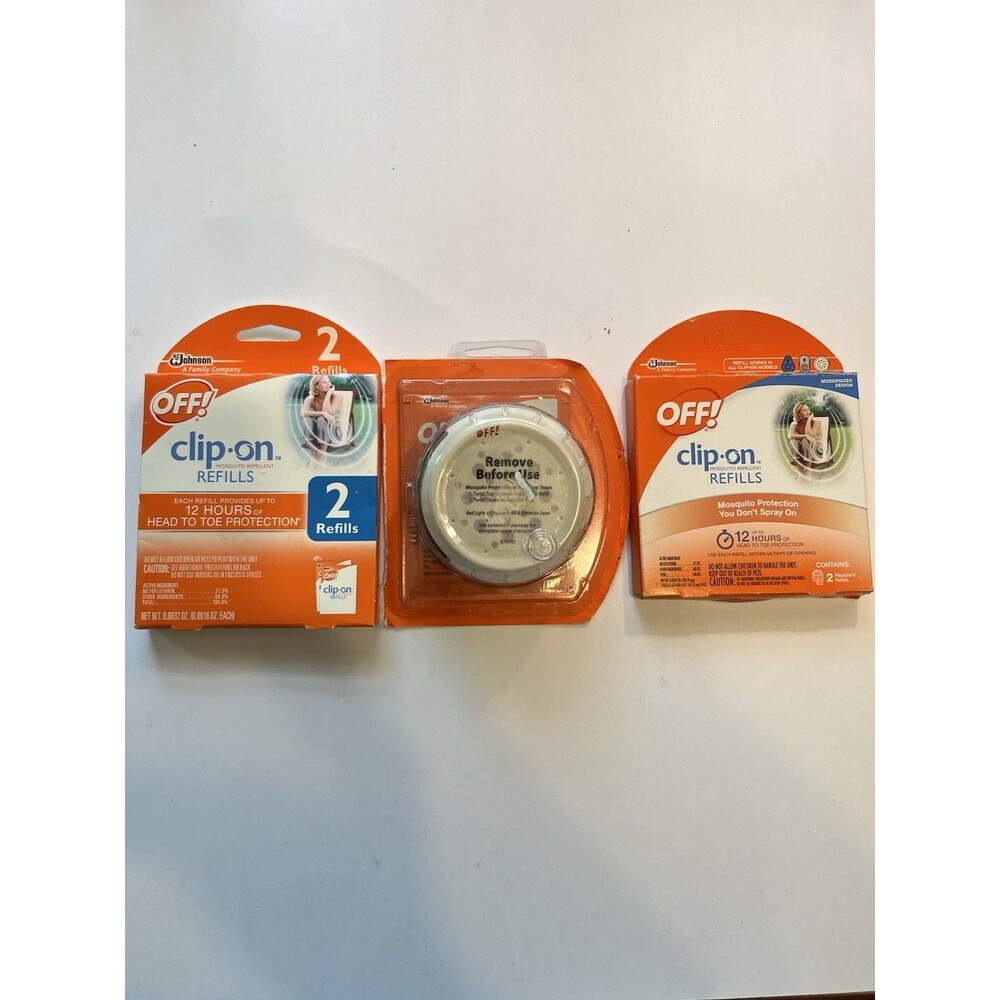 2 Packs OFF! Clip-On Mosquito Repellent Refill Clip On Fan With Refill 5 Refills